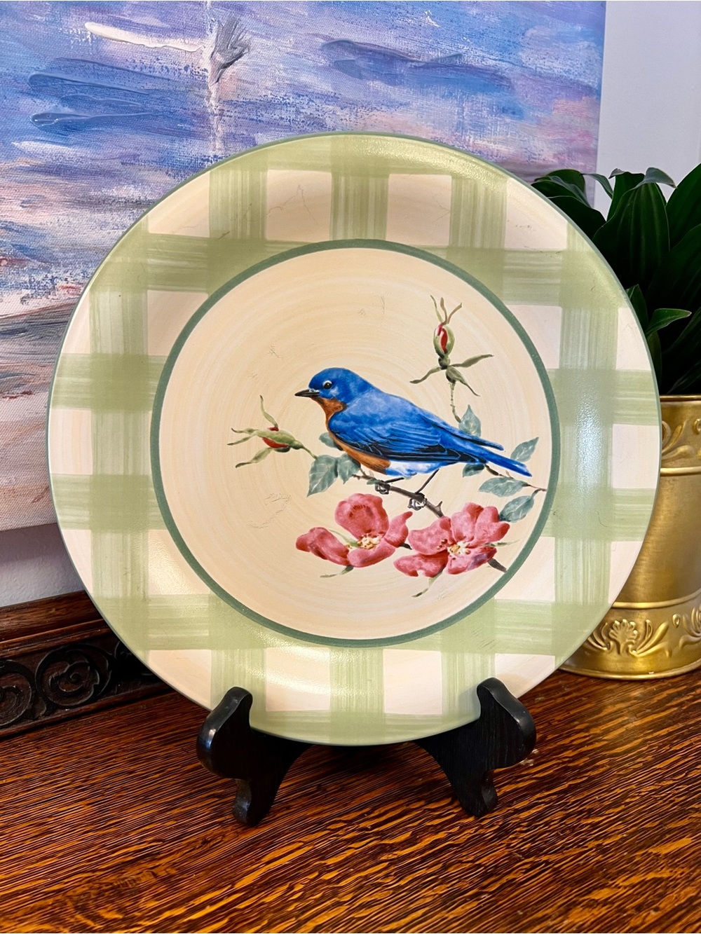 Lenox Summer Greetings - Eastern Bluebird  Decorative Dinner Plate